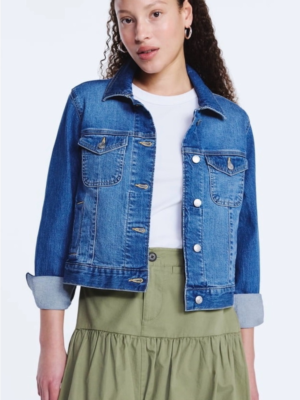 Women’s Free Assembly cropped jean jacket M (8-10) NWT